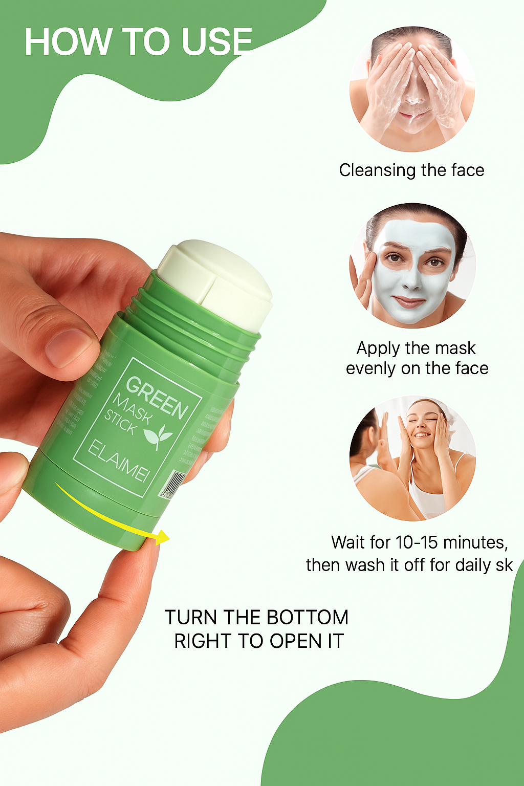 PACK 3 MASCARILLAS DE TE VERDE ORGANICO